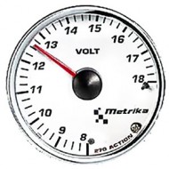 Электрический измеритель напряжения на борту автомобиля Voltmeter 2" белый METRIKA MK 2 VOL ACT